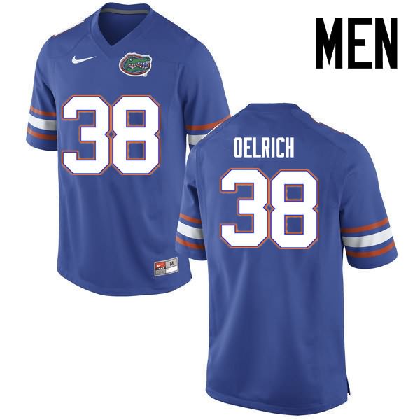 Men's NCAA Florida Gators Nick Oelrich #38 Stitched Authentic Nike Blue College Football Jersey SNQ5165LB